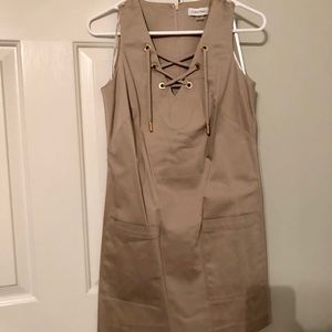 Calvin Klein khaki dress
